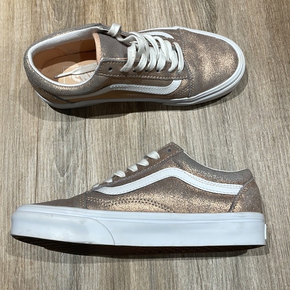 Rose gold Vans, worn once. - Picture 2 of 4